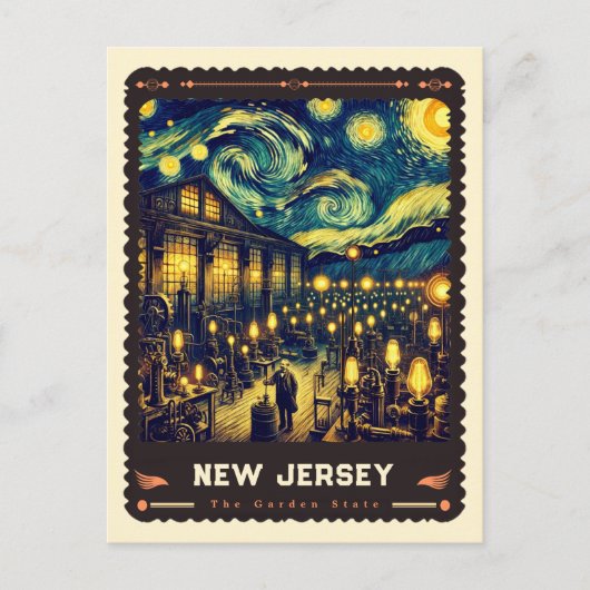 Carte Postale New Jersey | Vincent Van Gogh inspiré (Devant)
