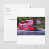 Carte Postale New London Red Bus (Devant / Derrière)