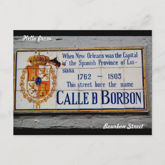 Carte Postale New Orleans Bourbon Street Postcard (Devant)