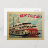 Carte postale New Orleans Louisiana River Bateau V (Devant / Derrière)