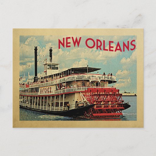 Carte postale New Orleans Louisiana River Bateau V (Devant)