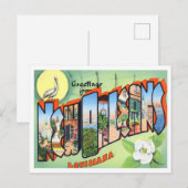 Carte postale New Orleans, Louisiane Big Letters (Devant / Derrière)