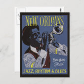 Carte postale New Orleans Music (Devant / Derrière)