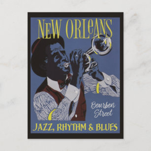 Carte postale New Orleans Music