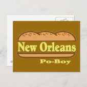 Carte Postale New Orleans Po Boy (Devant / Derrière)