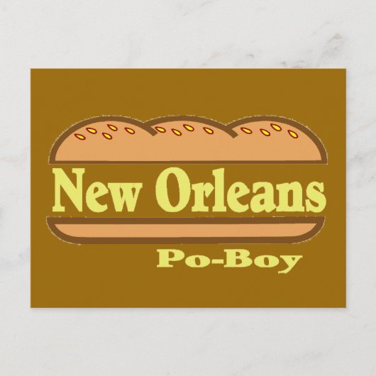 Carte Postale New Orleans Po Boy (Devant)