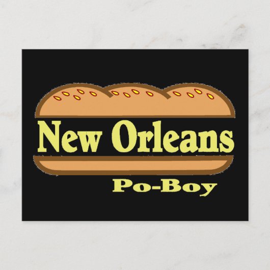 Carte Postale New Orleans Po Boy (Devant)