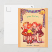 Carte Postale New Year Cute Royaume-Uni (copie) des années 1940  (Devant / Derrière)