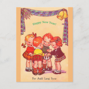 Carte Postale New Year Cute Royaume-Uni (copie) des années 1940 