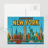 Carte postale NEW YORK (Devant / Derrière)