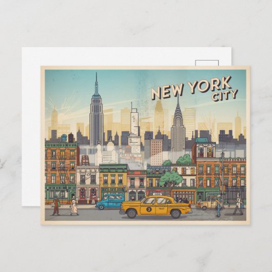 Carte postale New York (Devant / Derrière)