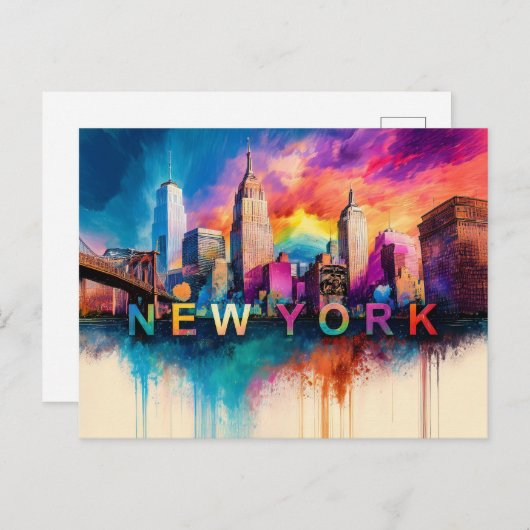 Carte Postale New York (Devant / Derrière)