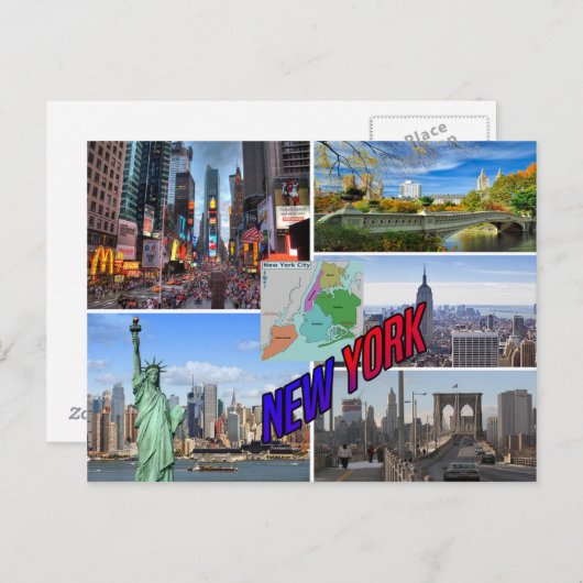 Carte Postale New York (Devant / Derrière)