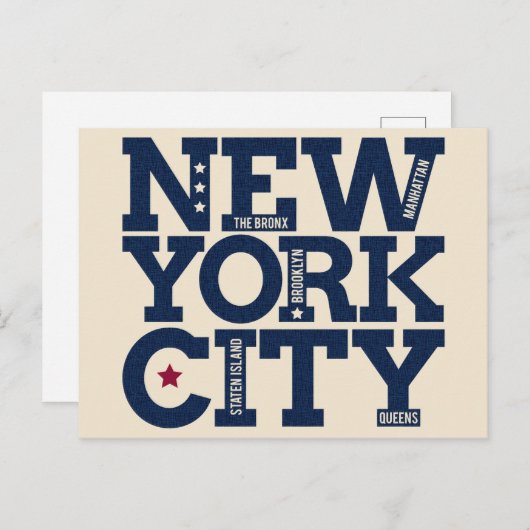 Carte postale New York (Devant / Derrière)