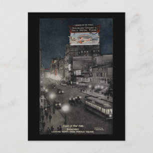Carte Postale New York à la nuit en 1910