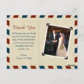 Carte Postale New York Airmail | Remerciements pour mariage (Dos)