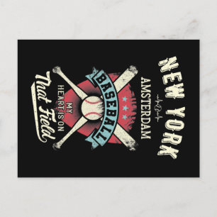 Carte Postale New York Amsterdam Baseball