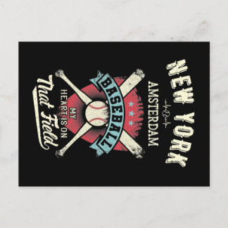 Carte Postale New York Amsterdam Baseball