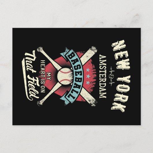 Carte Postale New York Amsterdam Baseball (Devant)