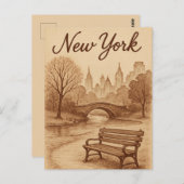 Carte Postale New York beige (Devant / Derrière)