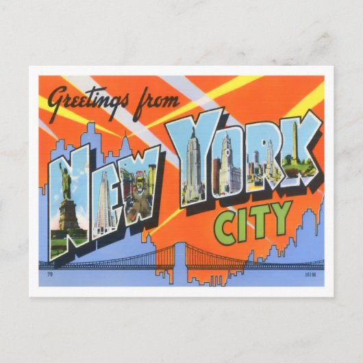 Carte postale New York Big Letters (Devant)