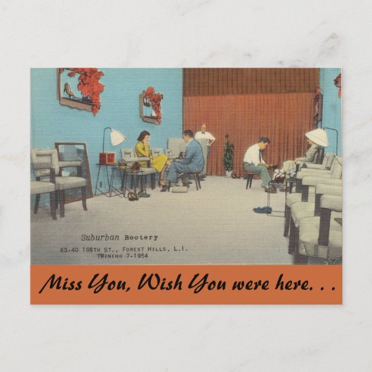 Carte Postale New York, Booterie de banlieue, Forest Hills (Devant)