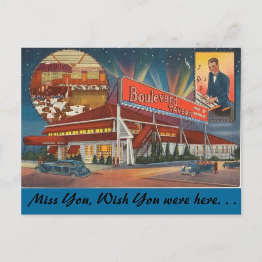 Carte Postale New York, Boulevard Tavern, Supper Club (Devant)