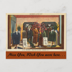 Carte Postale New York, Boutique de vêtements Belvedere, Yonkers