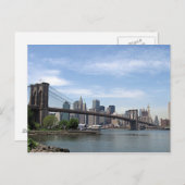 Carte Postale New York - Brooklyn Bridge (Devant / Derrière)