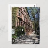 Carte Postale New York Brownstones Upper West Side Building NYC (Devant / Derrière)