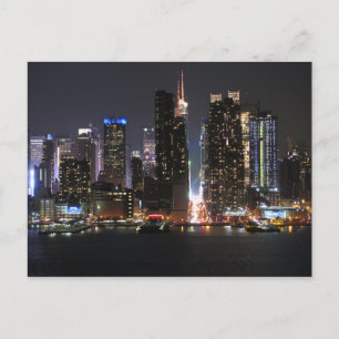 Carte Postale New York by night Poster