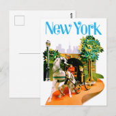Carte Postale New York, Chars du parc (Devant / Derrière)