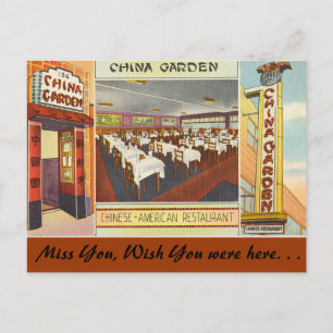 Carte Postale New York, China Garden Restaurant