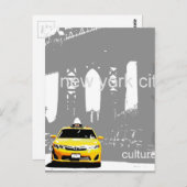 Carte Postale New York City Brooklyn Bridge Nyc Yellow Taxi (Devant / Derrière)