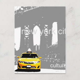 Carte Postale New York City Brooklyn Bridge Nyc Yellow Taxi