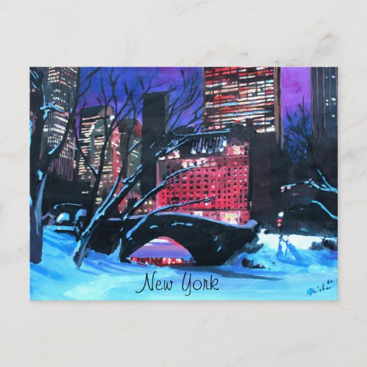 Carte Postale New York City - Central Park Winter (Devant)