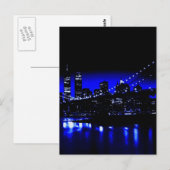 Carte Postale New York City en bleu (Devant / Derrière)