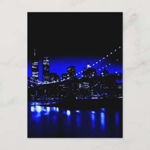 Carte Postale New York City en bleu