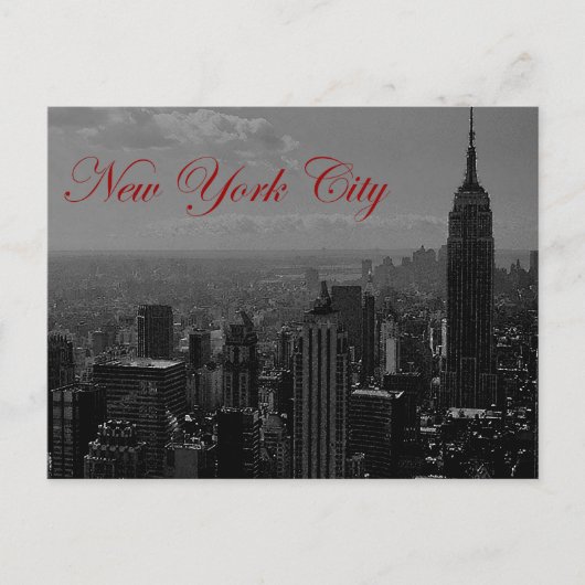 Carte postale New York City en noir blanc (Devant)