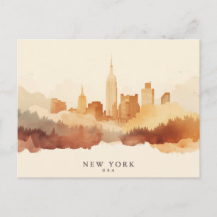 Carte Postale New York City, États-Unis Minimaliste Boho Voyage
