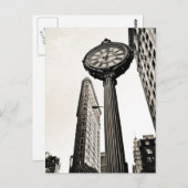 Carte Postale New York City - Flatiron Building and Clock (Devant / Derrière)