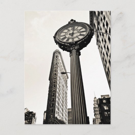 Carte Postale New York City - Flatiron Building and Clock (Devant)