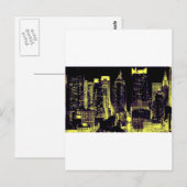 Carte Postale New York City la nuit (Devant / Derrière)