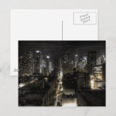 Carte Postale New York City la nuit (Devant / Derrière)