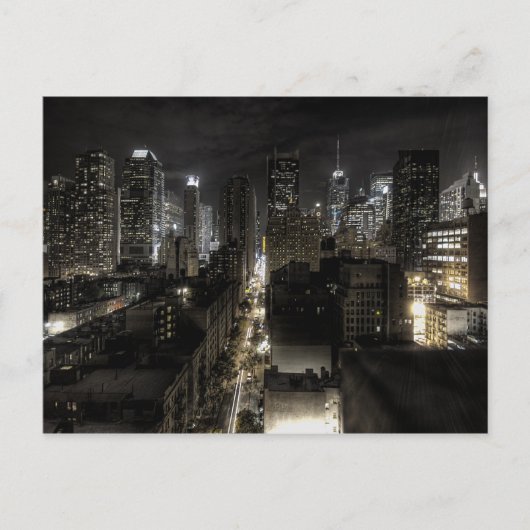 Carte Postale New York City la nuit (Devant)