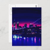 Carte Postale New York City la nuit (Devant / Derrière)