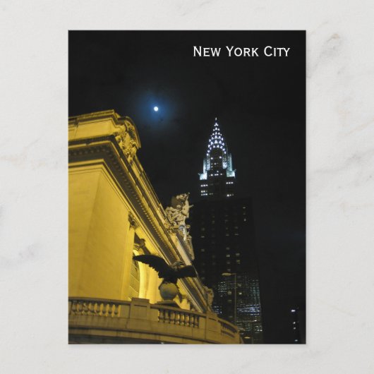 Carte Postale New York City la nuit (Devant)