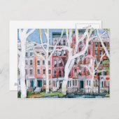 Carte Postale New York City, le parc Carré de Tompkin en hiver (Devant / Derrière)