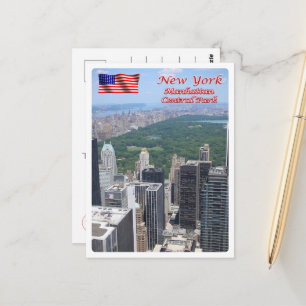 Carte Postale New York City - Manhattan & Central Park - États-U