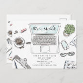 Carte postale New York City Moving Faire-part (Devant / Derrière)